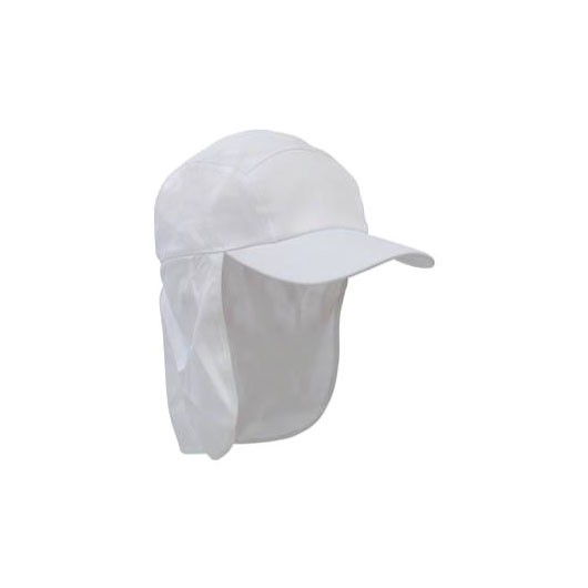 Poly Cotton Legionnaire Caps White